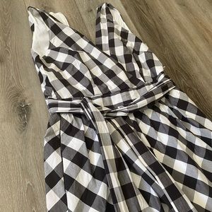 JCrew Gingham Dress Size 2 Black and White Checker